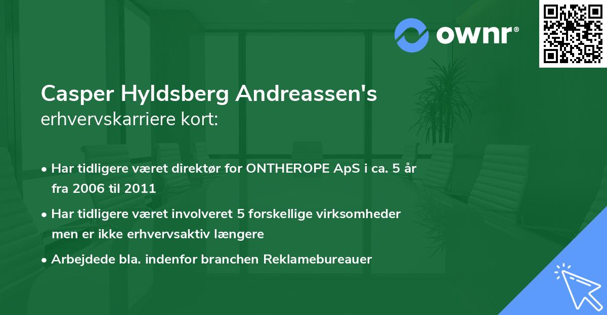 Casper Hyldsberg Andreassen's erhvervskarriere kort