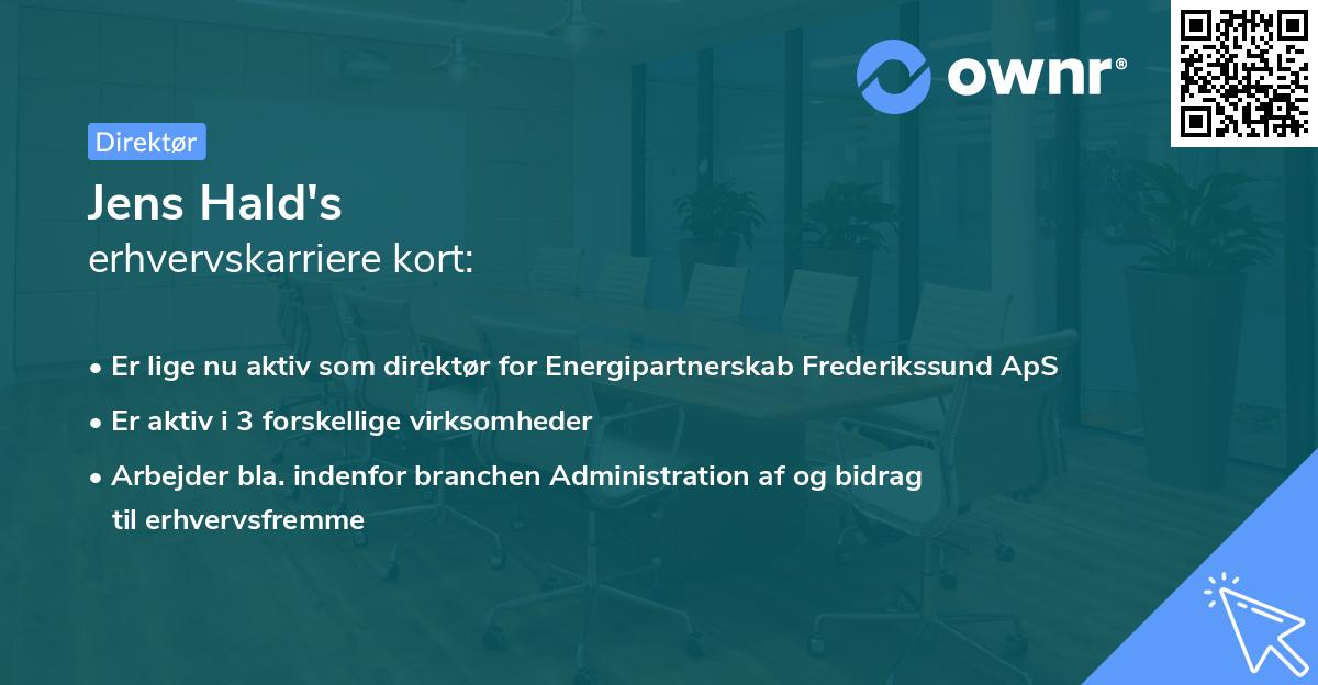 Jens Hald's erhvervskarriere kort