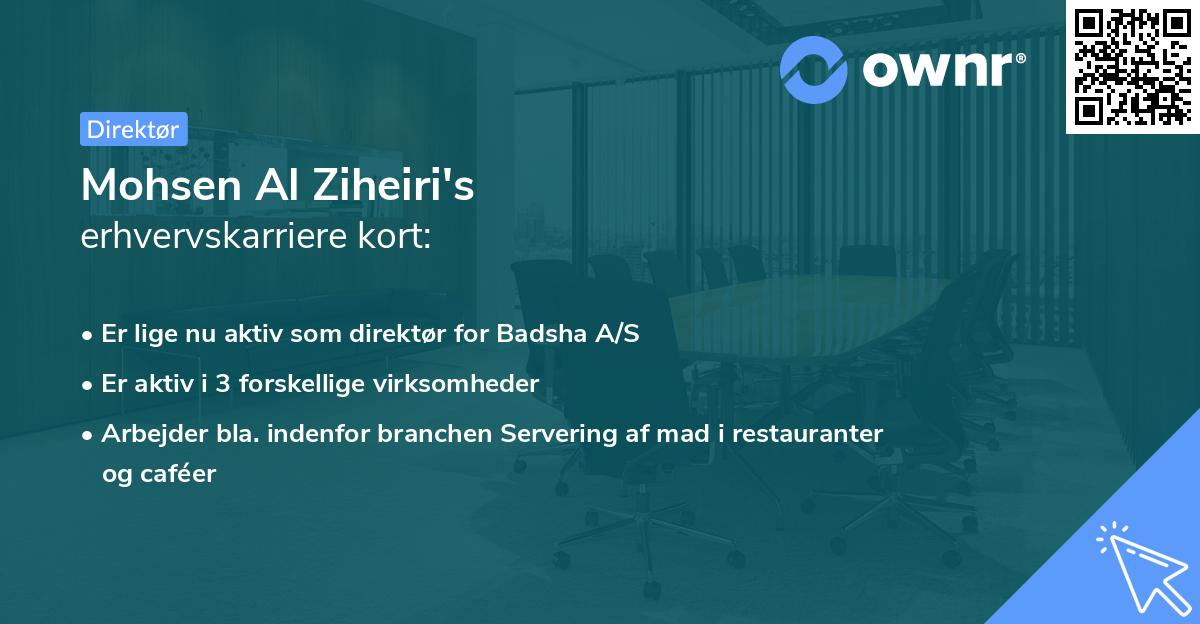 Mohsen Al Ziheiri's erhvervskarriere kort