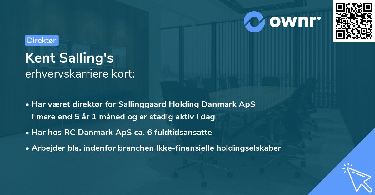 Kent Salling's erhvervskarriere kort