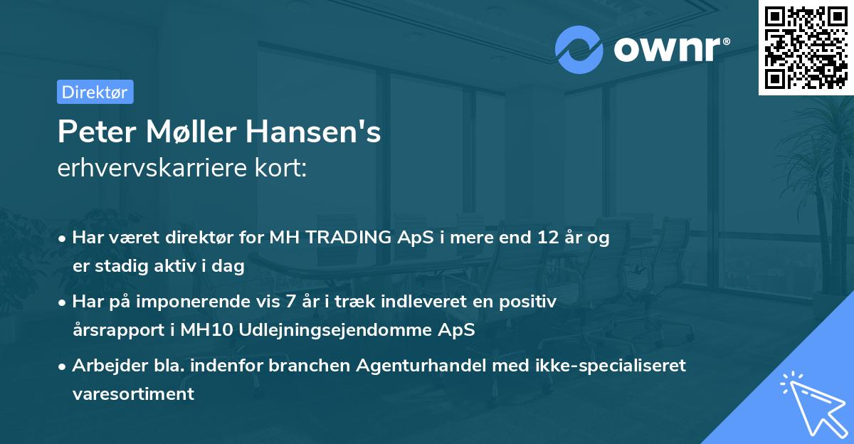 Peter Møller Hansen's erhvervskarriere kort