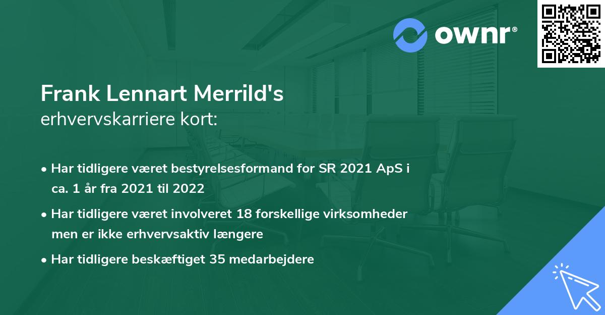 Frank Lennart Merrild's erhvervskarriere kort