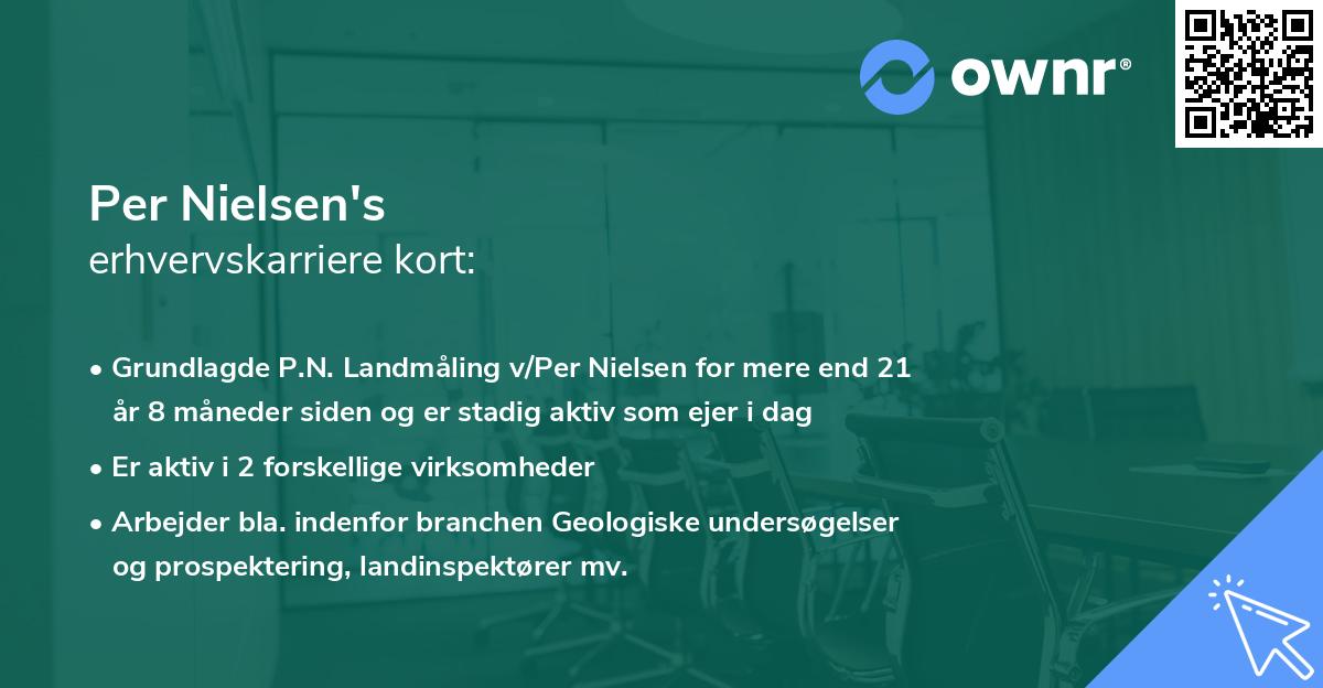 Per Nielsen's erhvervskarriere kort