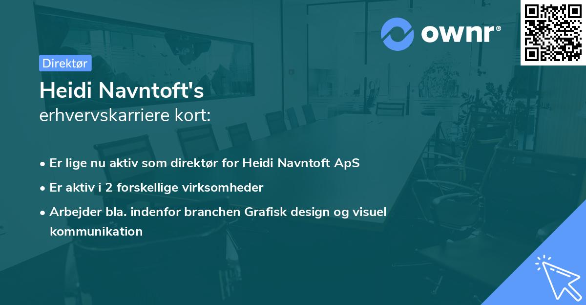Heidi Navntoft's erhvervskarriere kort