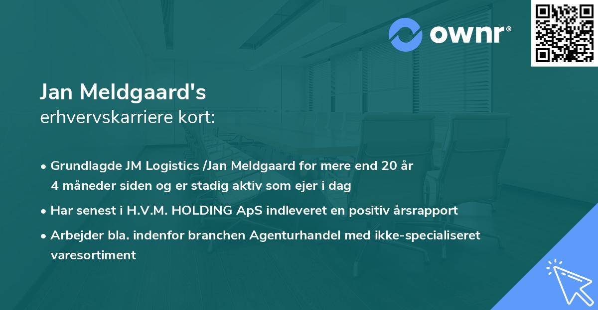 Jan Meldgaard's erhvervskarriere kort
