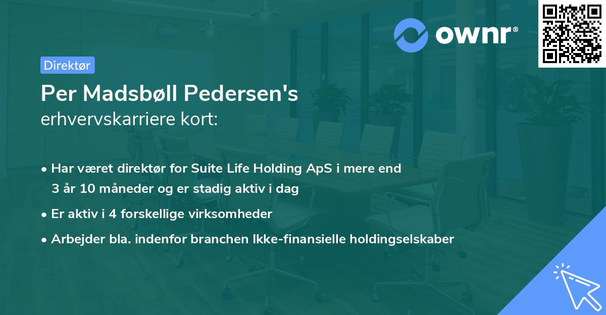 Per Madsbøll Pedersen's erhvervskarriere kort