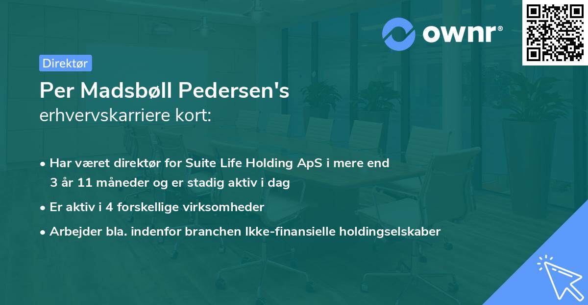 Per Madsbøll Pedersen's erhvervskarriere kort