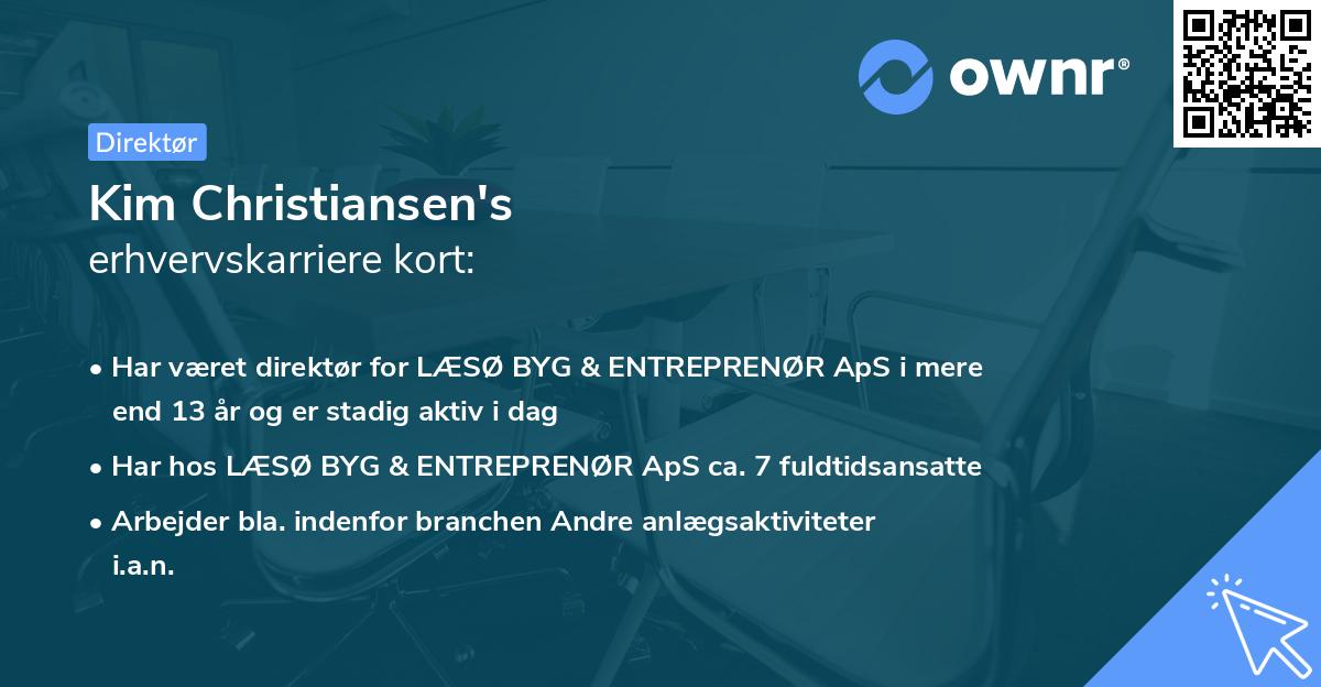 Kim Christiansen's erhvervskarriere kort