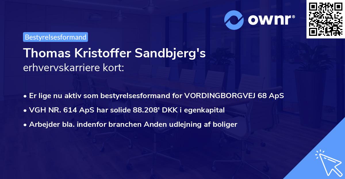 Thomas Kristoffer Sandbjerg's erhvervskarriere kort