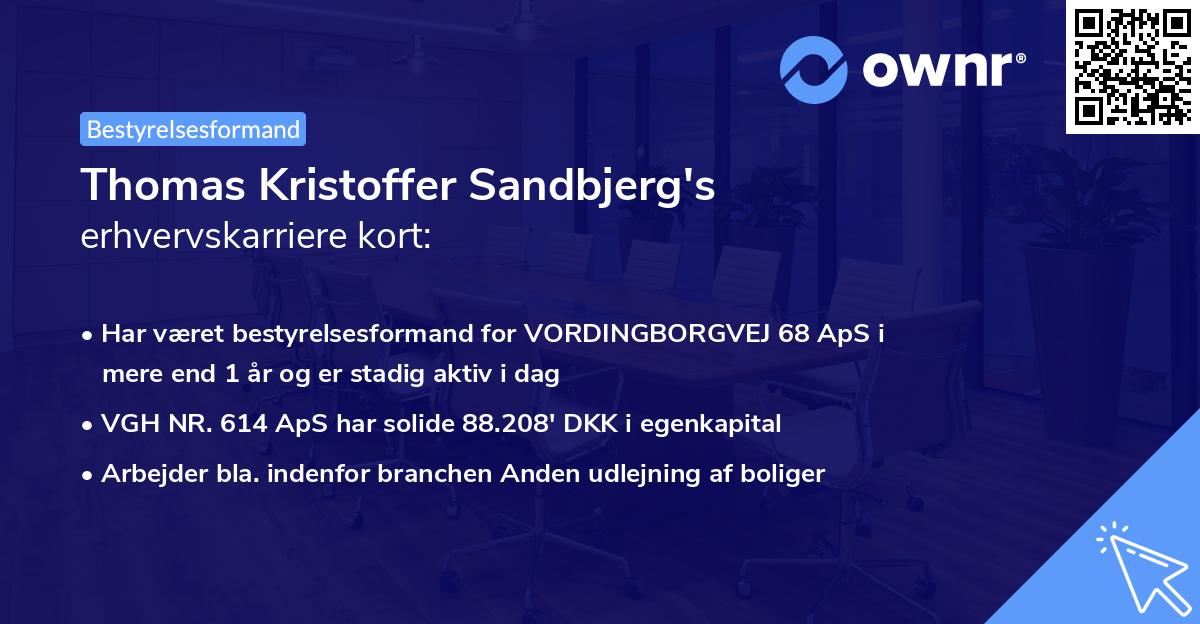 Thomas Kristoffer Sandbjerg's erhvervskarriere kort