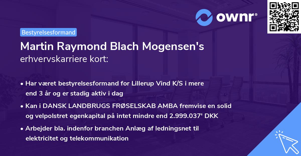 Martin Raymond Blach Mogensen's erhvervskarriere kort