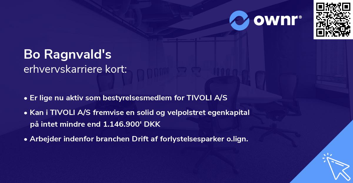 Bo Ragnvald's erhvervskarriere kort