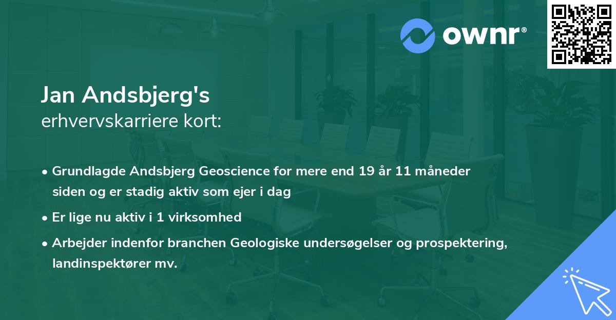 Jan Andsbjerg's erhvervskarriere kort