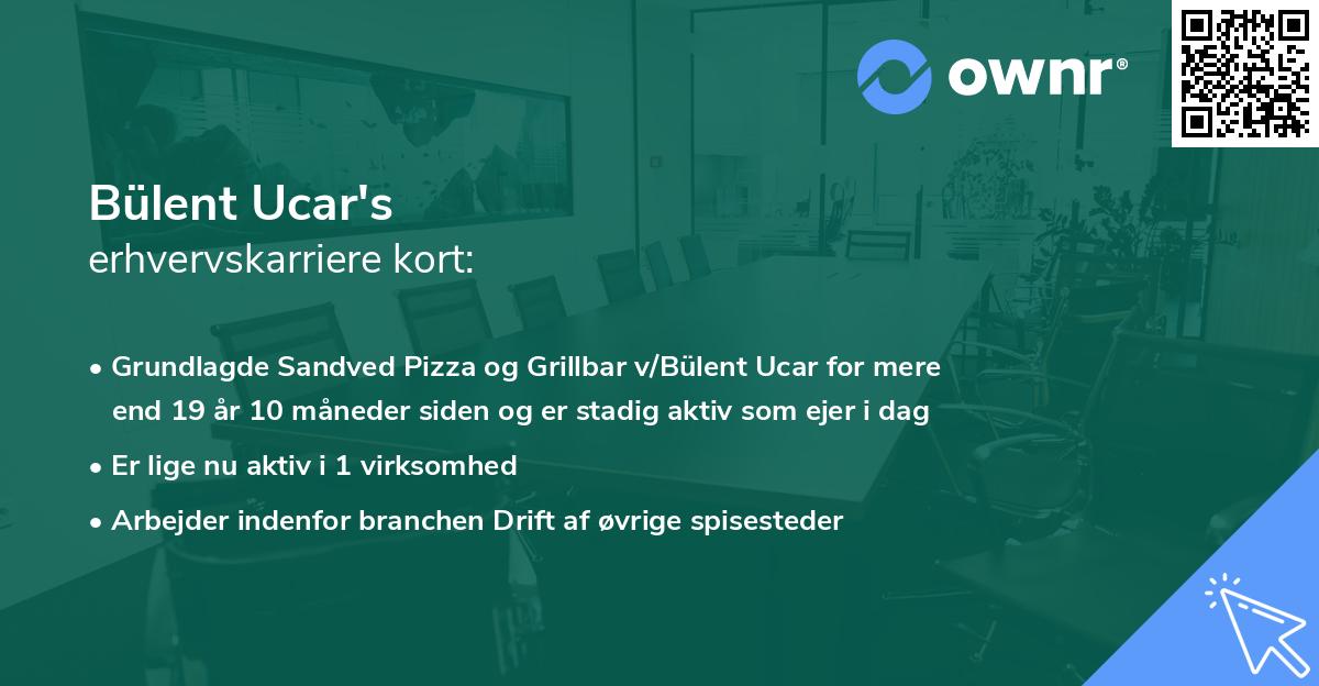 Bülent Ucar's erhvervskarriere kort