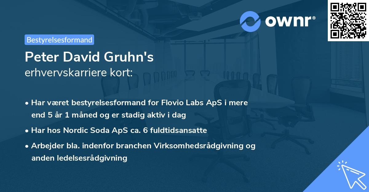 Peter David Gruhn's erhvervskarriere kort