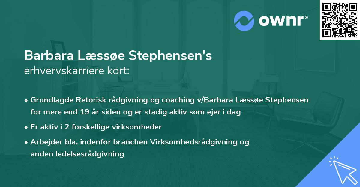 Barbara Læssøe Stephensen's erhvervskarriere kort