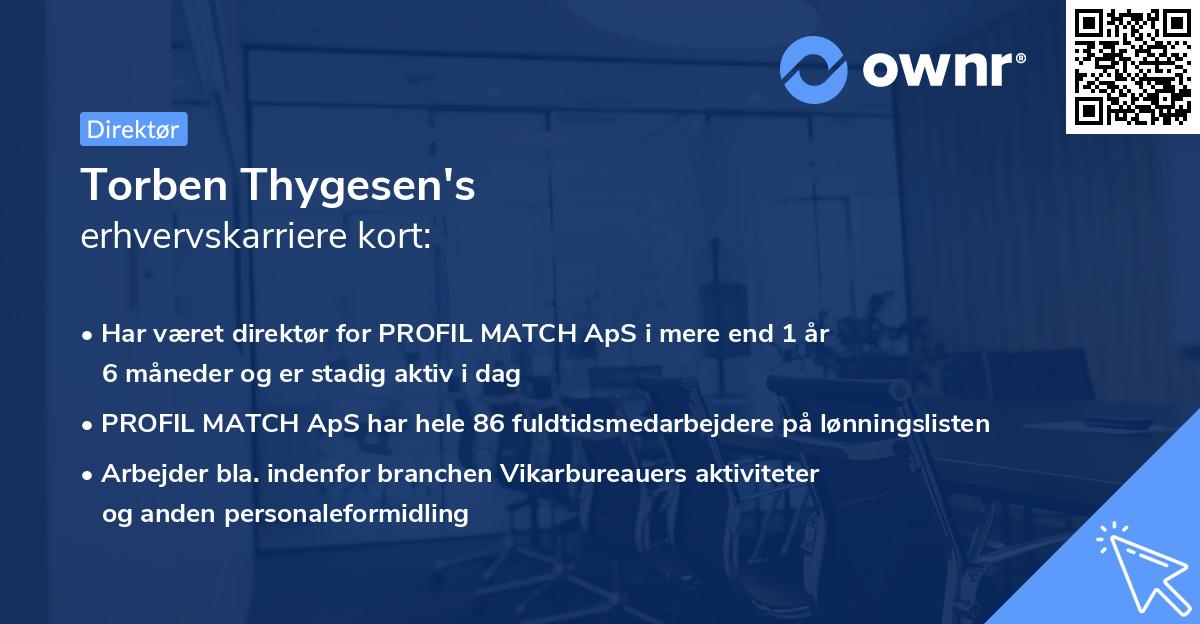 Torben Thygesen's erhvervskarriere kort