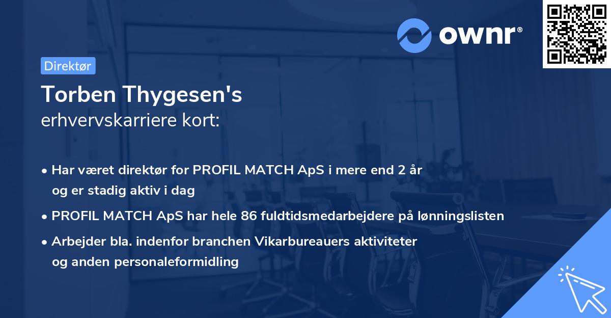 Torben Thygesen's erhvervskarriere kort
