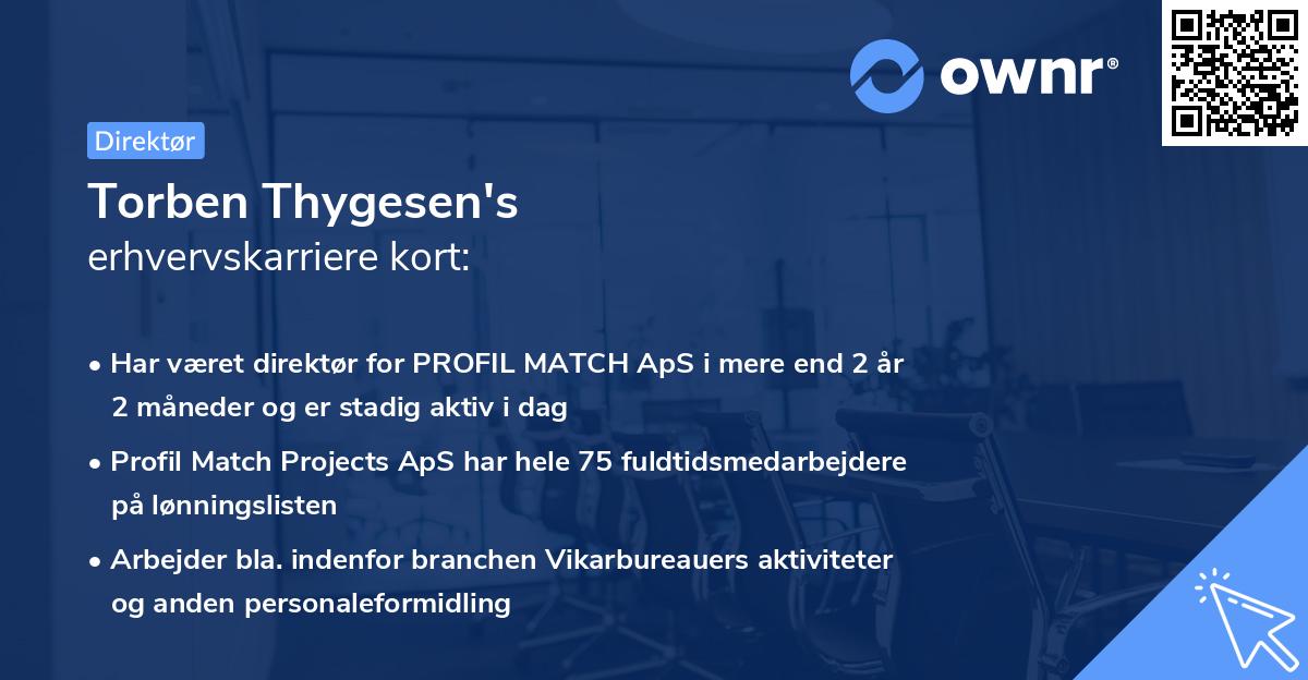 Torben Thygesen's erhvervskarriere kort