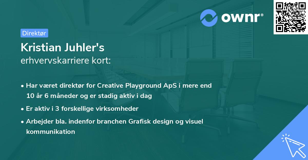 Kristian Juhler's erhvervskarriere kort
