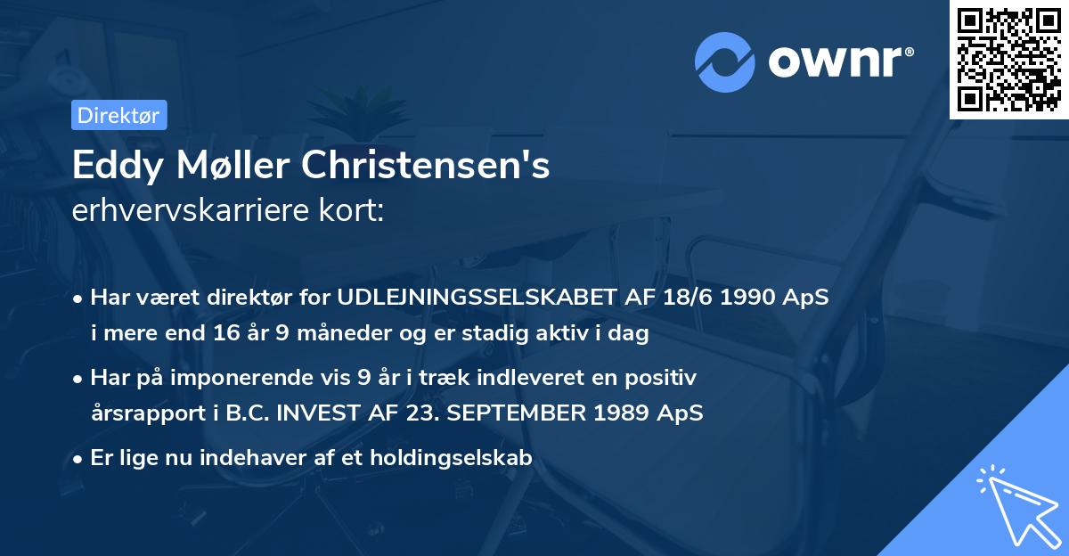 Eddy Møller Christensen's erhvervskarriere kort