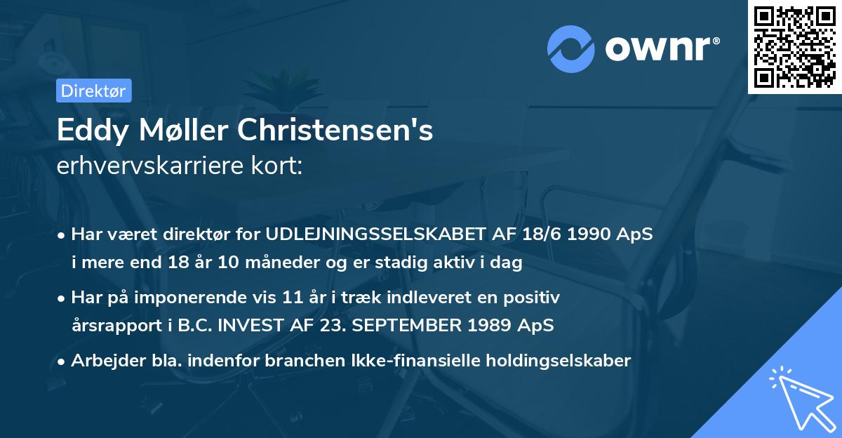 Eddy Møller Christensen's erhvervskarriere kort