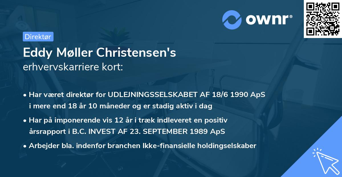 Eddy Møller Christensen's erhvervskarriere kort