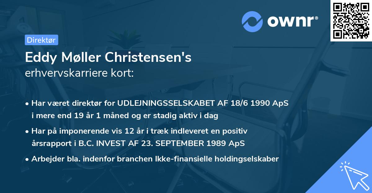 Eddy Møller Christensen's erhvervskarriere kort