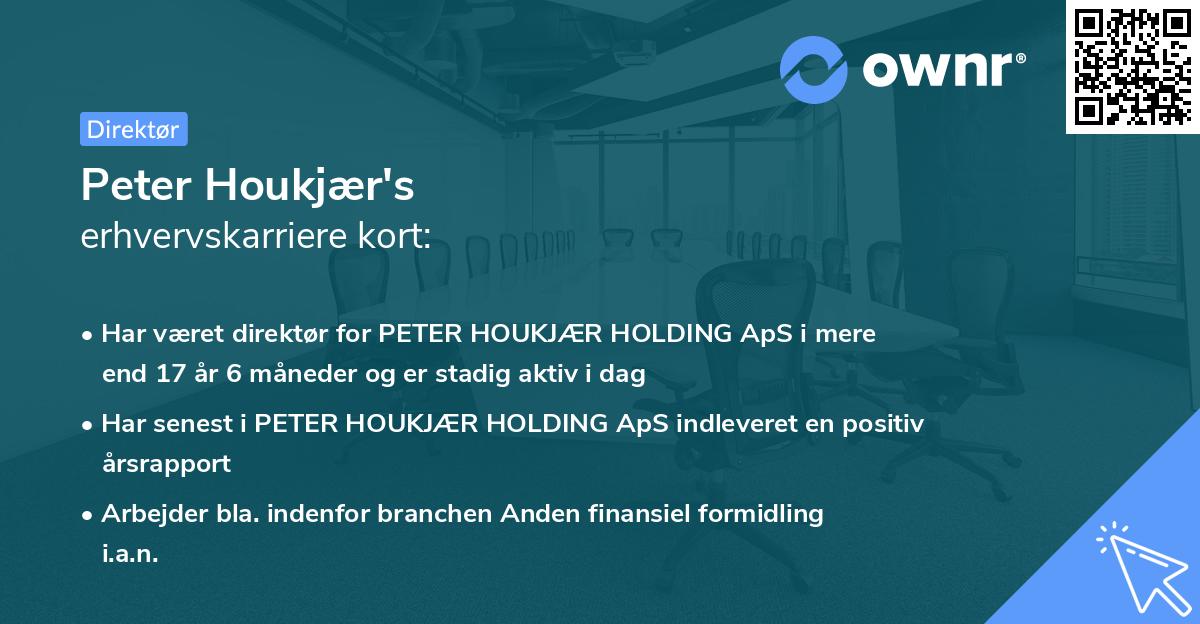 Peter Houkjær's erhvervskarriere kort