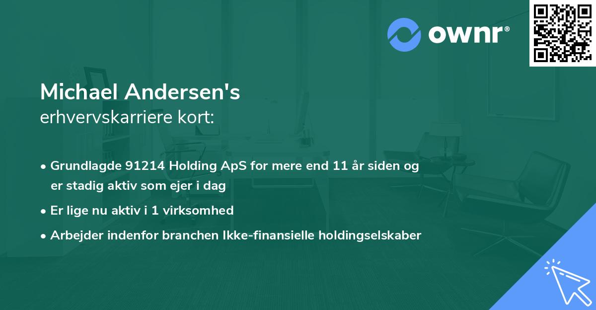 Michael Andersen's erhvervskarriere kort