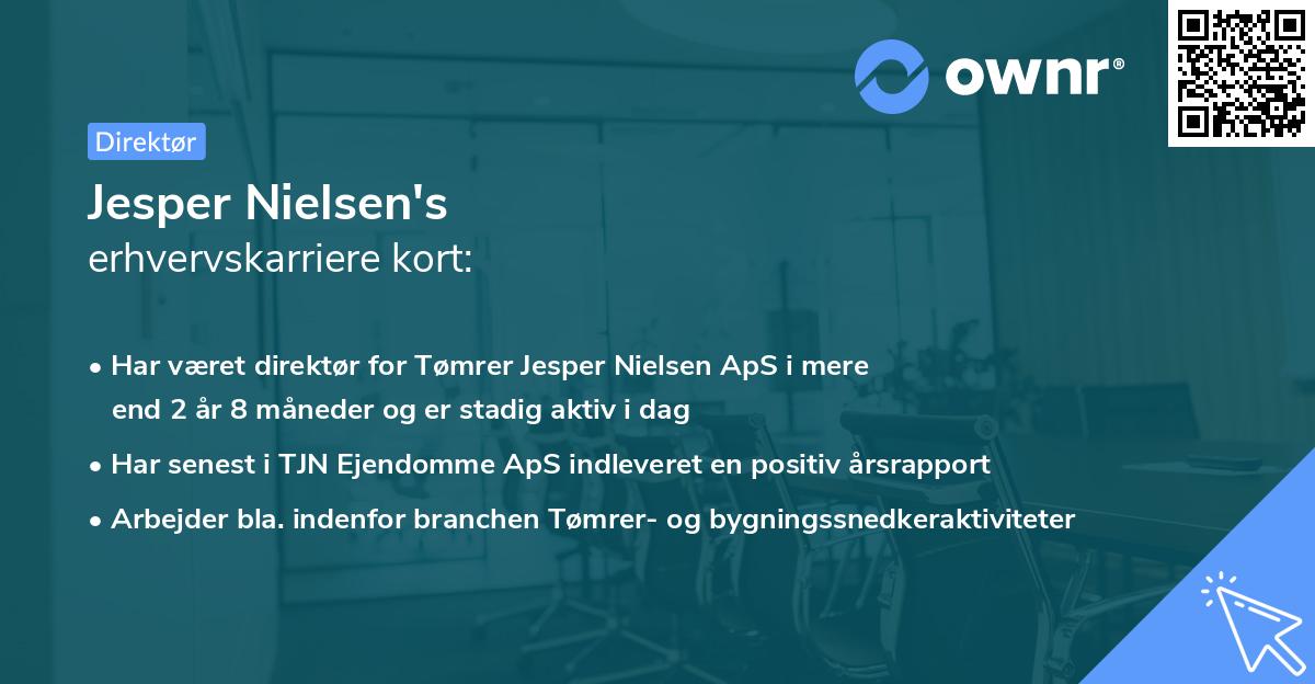 Jesper Nielsen's erhvervskarriere kort
