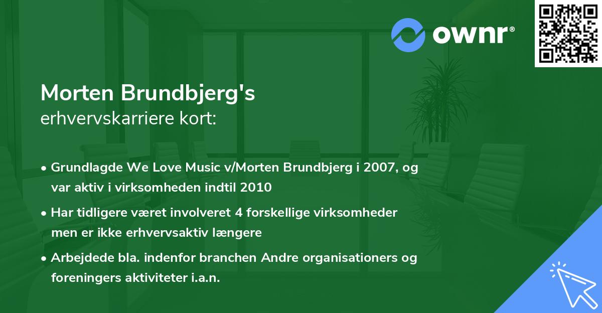 Morten Brundbjerg's erhvervskarriere kort