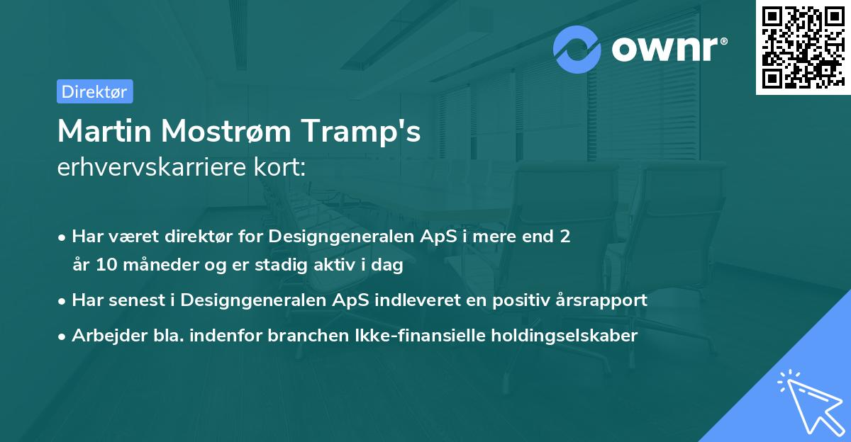 Martin Mostrøm Tramp's erhvervskarriere kort