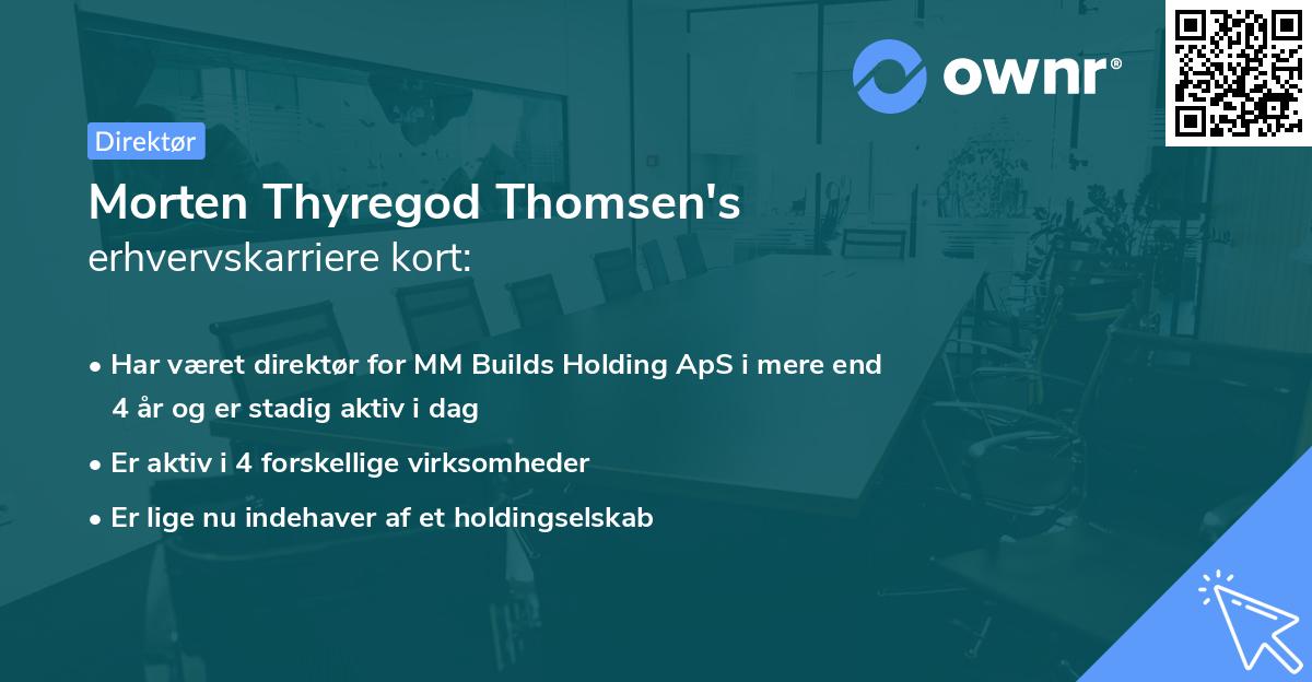 Morten Thyregod Thomsen's erhvervskarriere kort