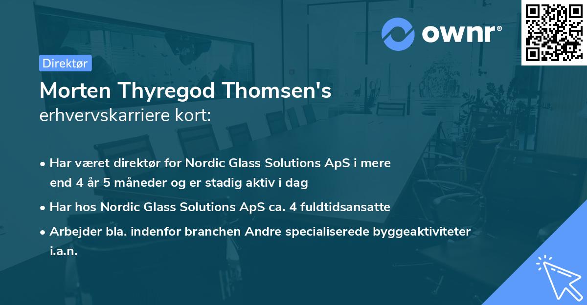 Morten Thyregod Thomsen's erhvervskarriere kort