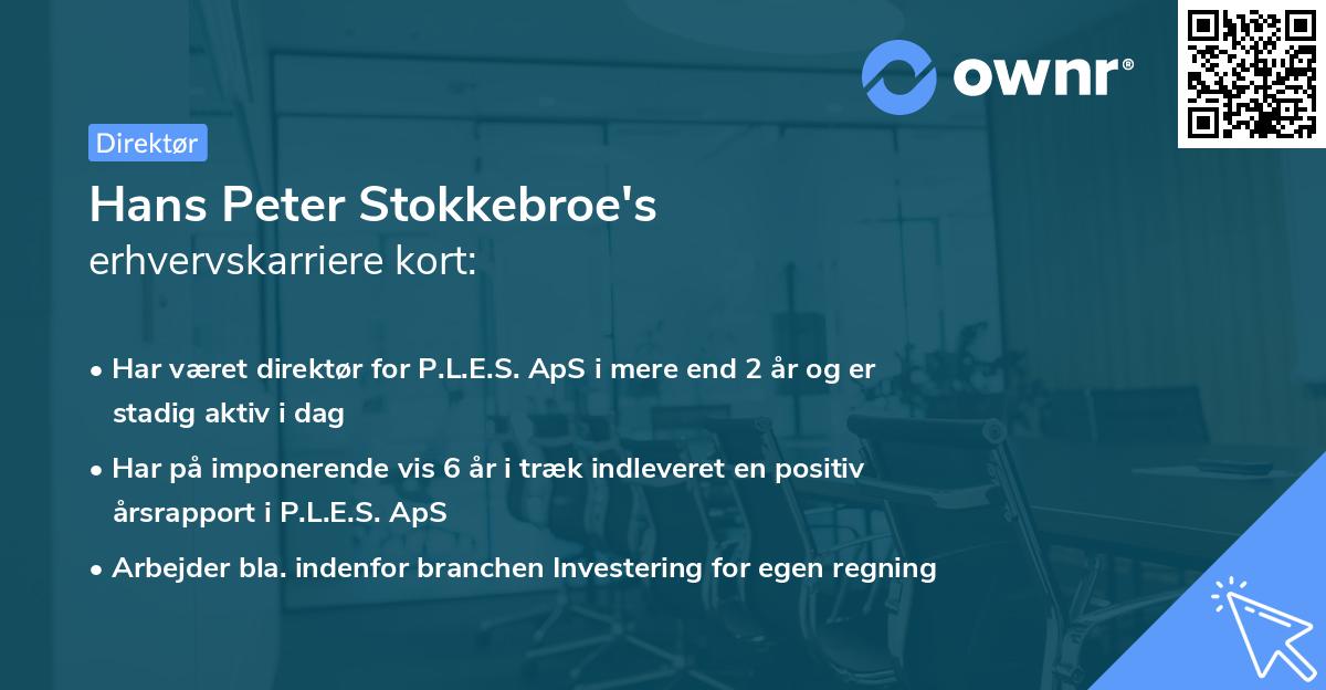 Hans Peter Stokkebroe's erhvervskarriere kort