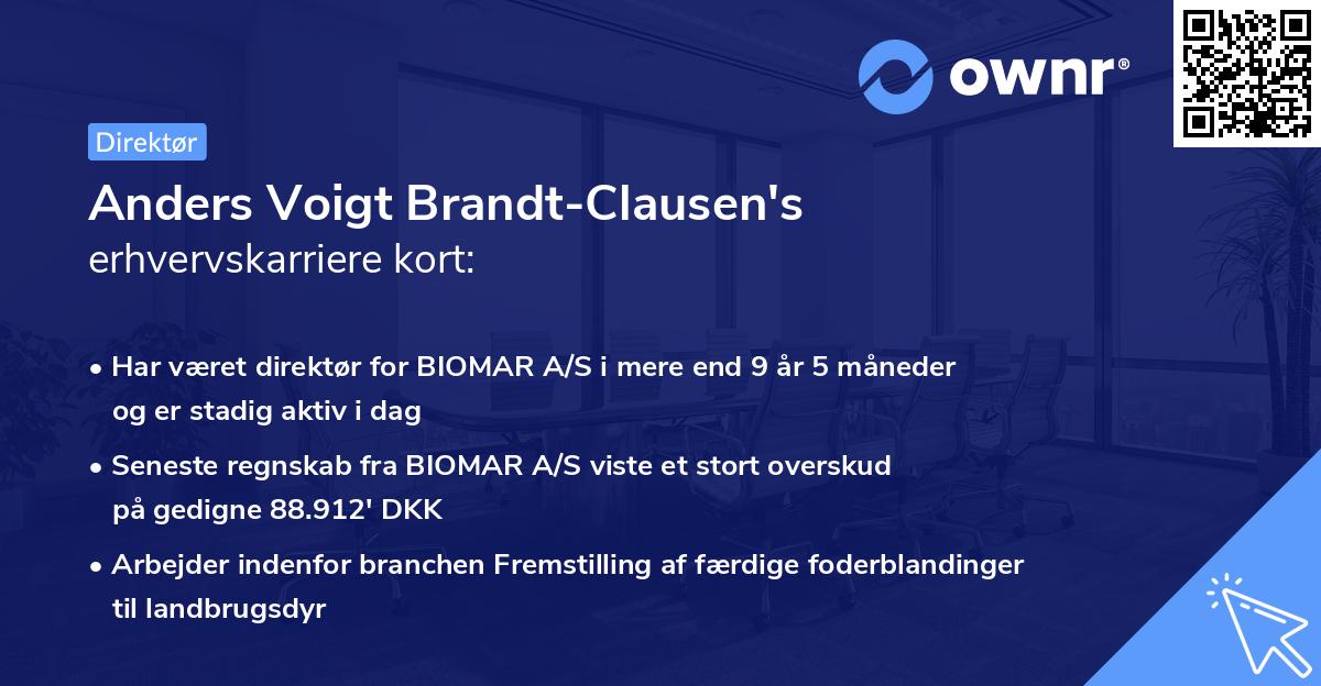 Anders Voigt Brandt-Clausen's erhvervskarriere kort