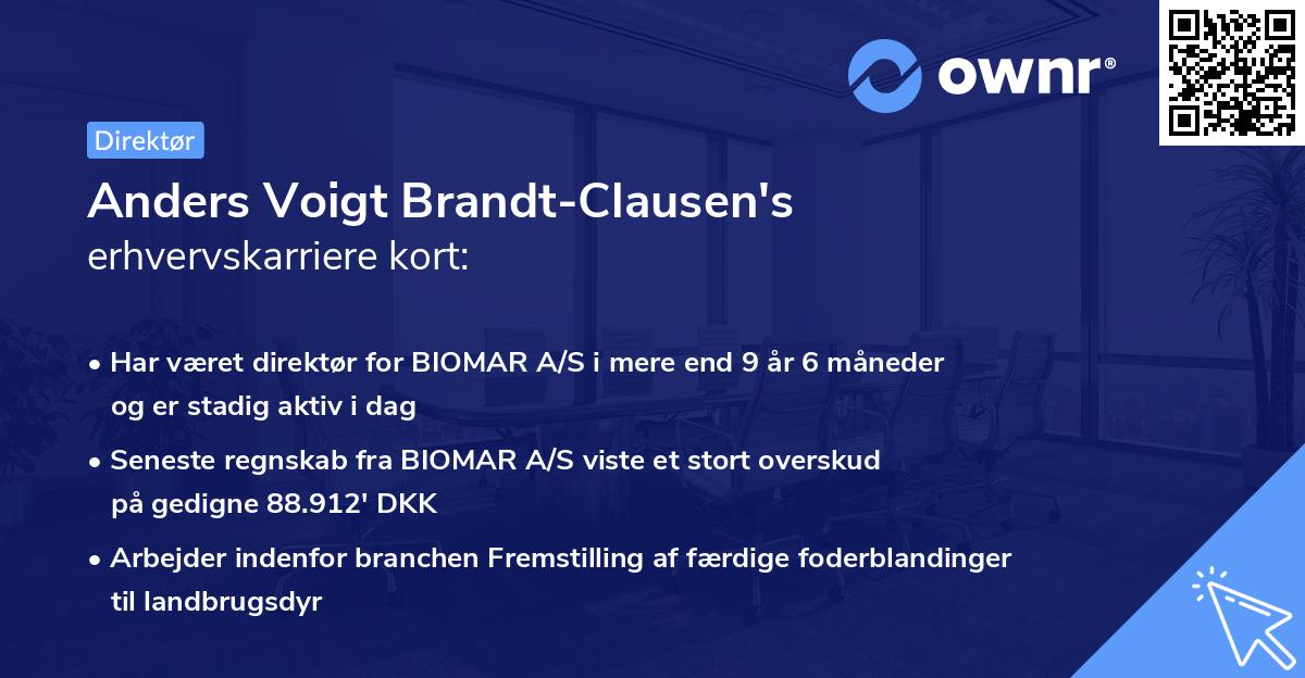 Anders Voigt Brandt-Clausen's erhvervskarriere kort