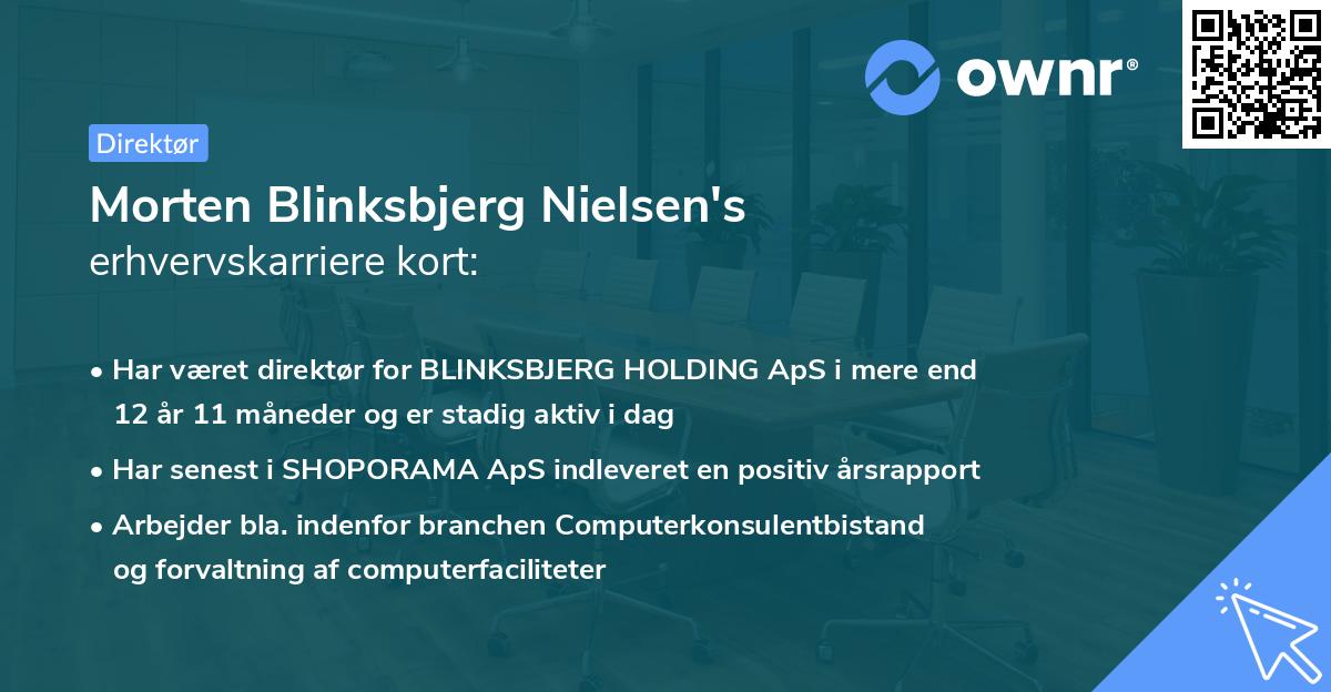 Morten Blinksbjerg Nielsen's erhvervskarriere kort
