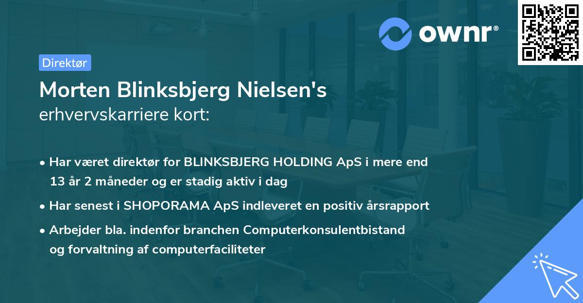 Morten Blinksbjerg Nielsen's erhvervskarriere kort