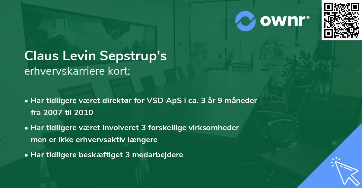 Claus Levin Sepstrup's erhvervskarriere kort