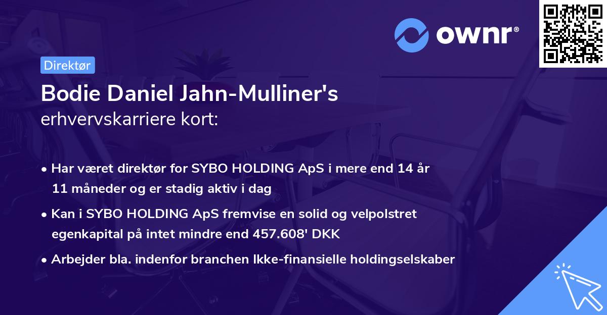 Bodie Daniel Jahn-Mulliner's erhvervskarriere kort