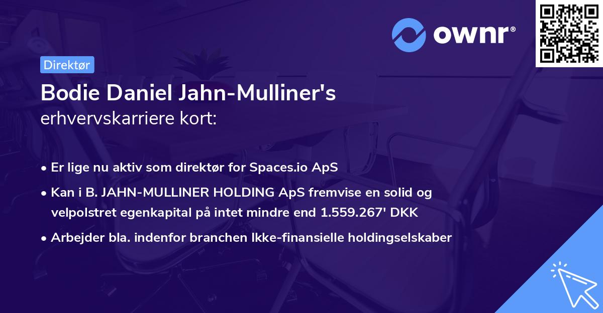 Bodie Daniel Jahn-Mulliner's erhvervskarriere kort