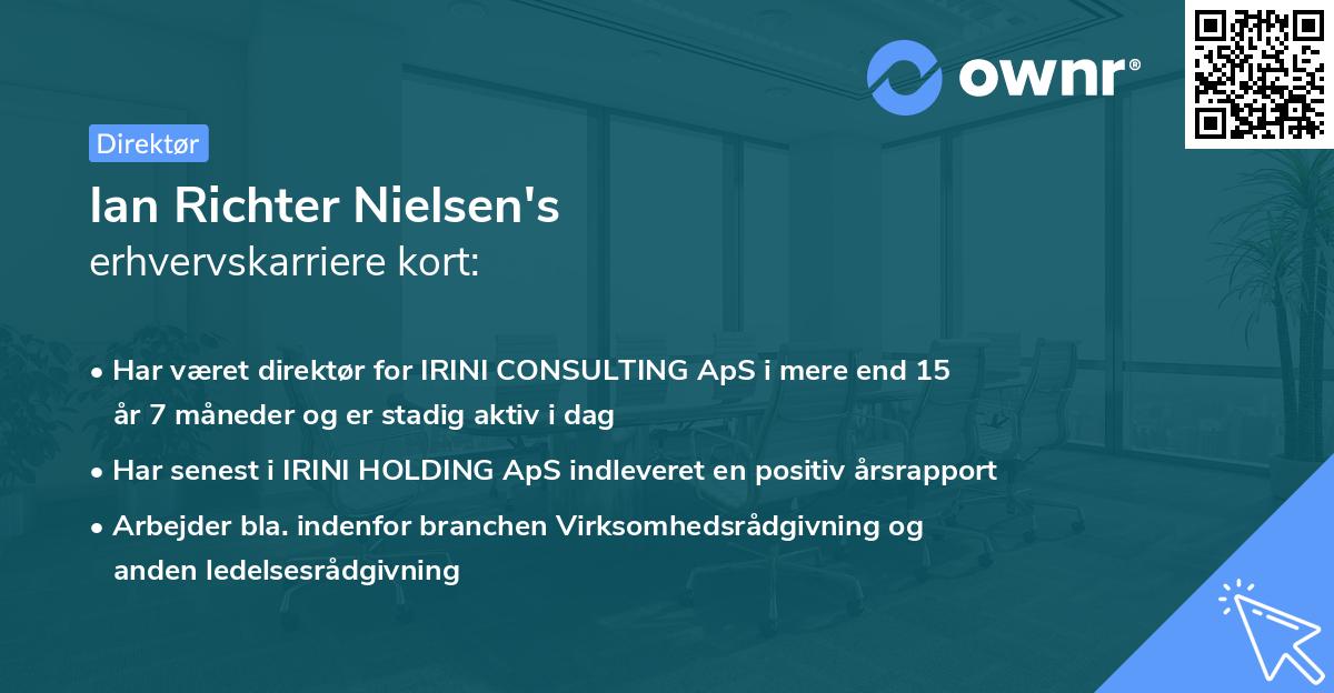 Ian Richter Nielsen's erhvervskarriere kort