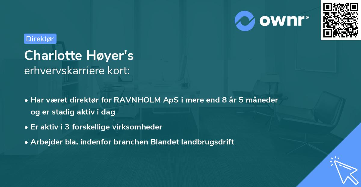 Charlotte Høyer's erhvervskarriere kort