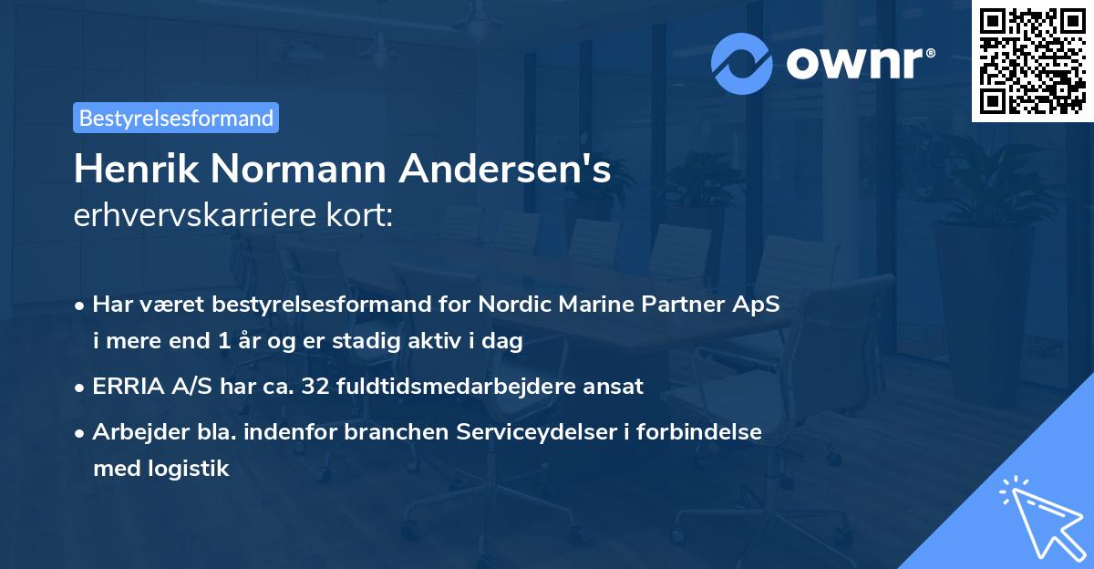 Henrik Normann Andersen's erhvervskarriere kort
