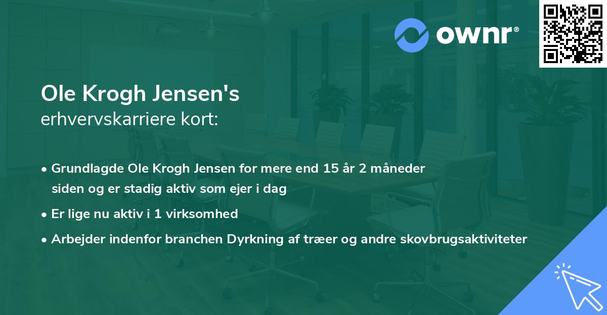 Ole Krogh Jensen's erhvervskarriere kort