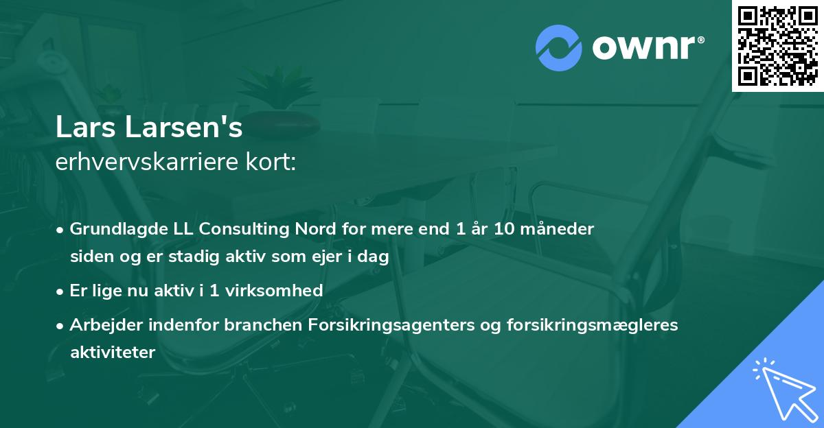 Lars Larsen's erhvervskarriere kort