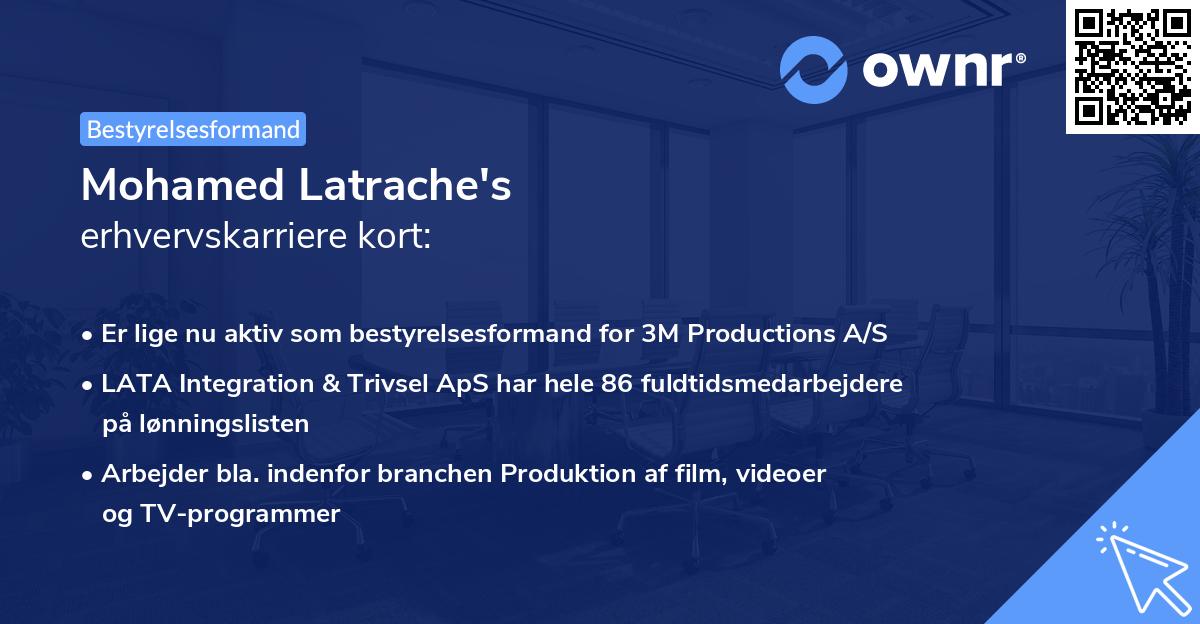 Mohamed Latrache's erhvervskarriere kort