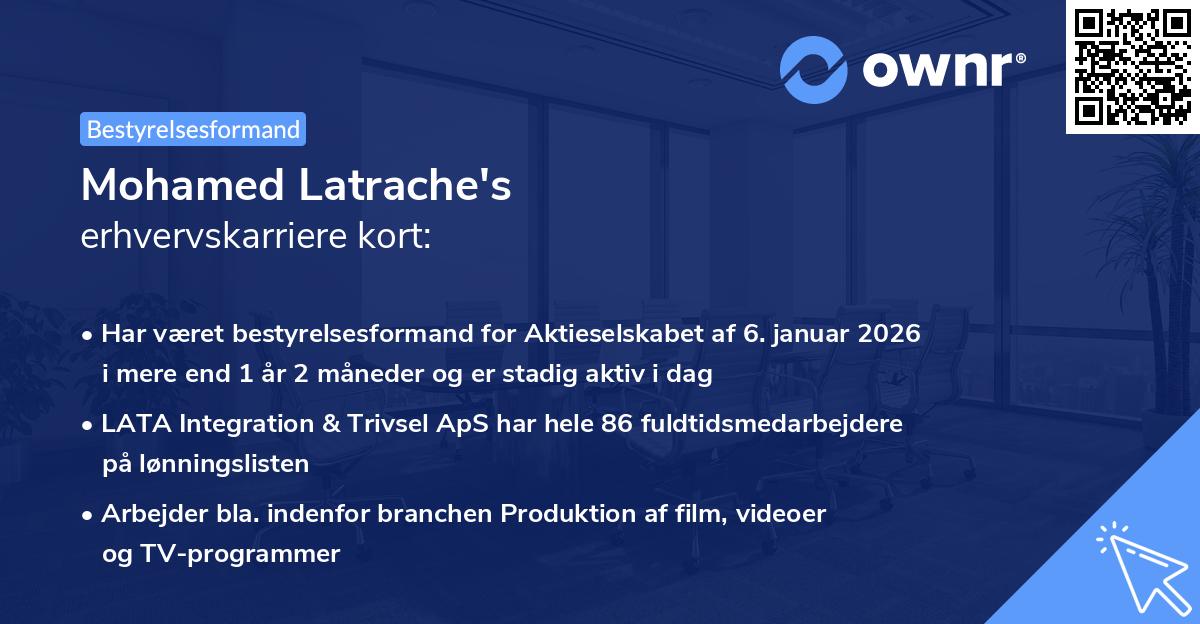 Mohamed Latrache's erhvervskarriere kort